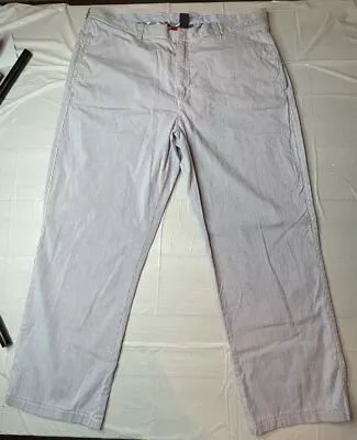 J Crew Thompson Seersucker Pants Mens 36x32 Blue White Stripe Casual Preppy C1 • $13.59