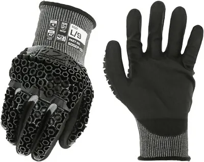 Mechanix Wear SpeedKnit Hi-Viz M-Pact D3O Heavy Duty Black Rugged Work Gloves: L • $11.99