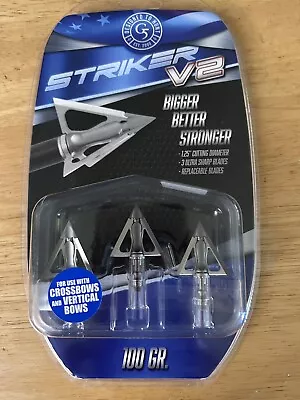 New G5 Striker V2 Fixed Blade Broadhead 3 Pack 100 Grain • $35.99