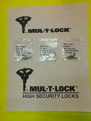 Mul T Lock Cylinder External Solid Disc Master Keying Pinning Set Kit Lot  • $39.69