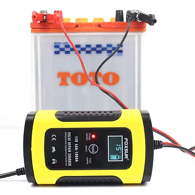 Intelligent 12V Motorcycle Car Battery Charger Automatic Smart Trickle Repair UK • £15.98