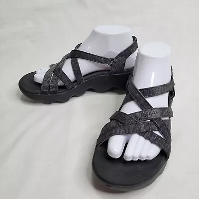 Skechers Massage Fit Gray Go Walk Sandals Womens Size 7 • $24.97