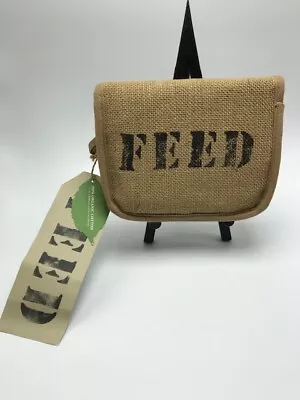 Whole Foods Market FEED 100 Organic Cotton & Burlap Foldable Reusable Tote Bag • $19.99