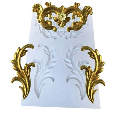 £4.59 • Buy Baroque Relief Silicone Fondant Mould Cake Border Molds Chocolate Decor Baking 