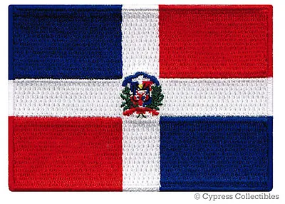 DOMINICAN REPUBLIC FLAG PATCH CARIBBEAN EMBLEM Embroidered Iron-on PARCHE BADGE • $5.95