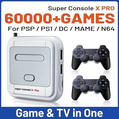 Super Console X Pro Retro Game Console 60000 Video Games 50 Emulators 4K HD • $169.52