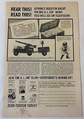 1966 GI JOE Ad Page ~ HEAR THIS! READ THIS! US Army Jeep Deep Sea Diver More • $7.99