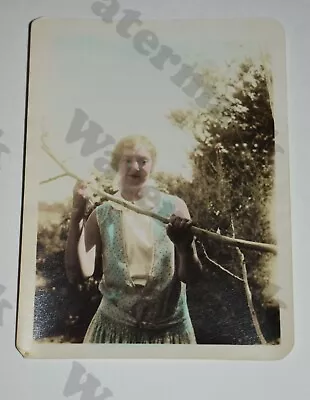 1930s Hand Tinted Pretty Blonde Woman Candid  Vintage Photograph Aa2 • $3.99