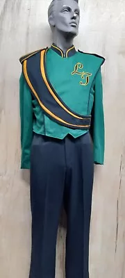 Marching Band Uniform Size 34  Including Green Jacket & Black Pants • $69