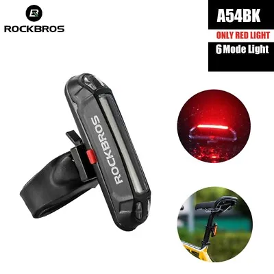 ROCKBROS LED Bike Rear Light MTB Bicycle Back Light Waterproof USB Rechargeable • $17.49