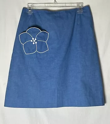 Women’s  VTG  Blue Sportswear Skort/Skirt Flower Pocket Activewear Golf Tennis • $22.50