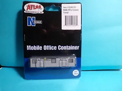 N Scale Mobile Office Container  Gray /gray Roof Atlas #70000235 (triumph) • $24.95