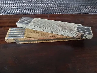Vintage Lufkin Rule Co. 72  Folding Metal Ruler No.8616 & X46F Lot Of 2 USA • $10