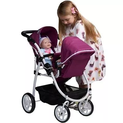 £59.99 • Buy Britax Dolls Double Pram Cool Berry 