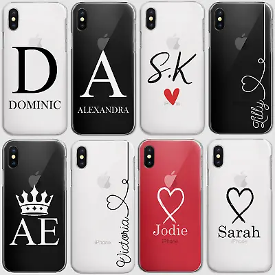 Personalised Initials Phone Case Clear Hard Cover For Xiaomi Mi Max 3 Mi Mix 2? • £6.49