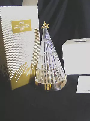 $19.50 • Buy Vintage 1990 Avon Crystal Holiday Christmas Tree With Light Up Base