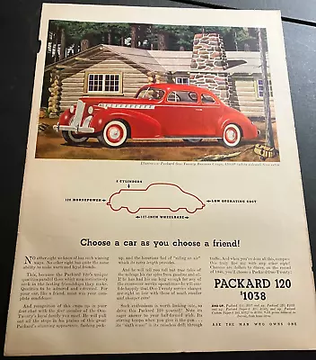 1940 Packard 120 One-Twenty Business Coupe - Vintage Color Print Ad / Wall Art • $9.75