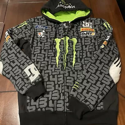 DC Shoes Ken Block #43 Monster Ford Pirelli Hoodie Jacket Mens W/Free Shirt S • $343