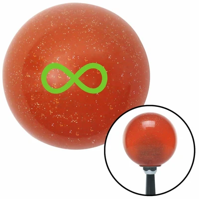 $49.95 • Buy Green Infinity Orange Metal Flake Shift Knob With M16x1.5 Insert Amp Ltr