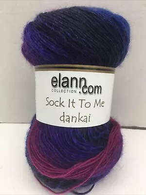 Elann Sock It To Me Yarn~4 Ply~Color 65 L75 Blue Purple ~100g/458 Yd • $5.59