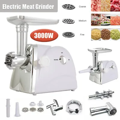 3000W Electric Meat Grinder Mincer &Sausage Maker Filler Kitchen Mincing Machine • £47.99