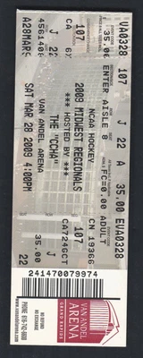 $19.99 • Buy 2009 Midwest Regionals Bemidji V Notre Dame Cornell V N Eastern Full Ticket Stub