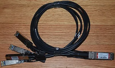 FS.com 40GB QSFP+ To 4x 10GB SFP+ Passive Direct Attach Breakout Cable 1 Meter • $22