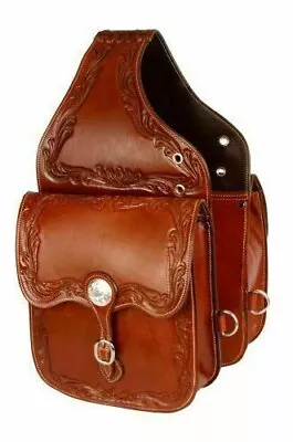 Vintage Handmade Leather Western Saddle Bag For Horse -Premium Quality (A&S) • $149