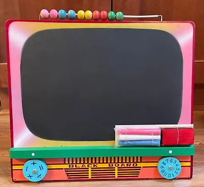 Vintage Toddler Kid's Chalkboard Easel! Original Chalk And Eraser! Never Used! • $13.99