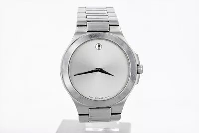 Movado Museum Silver Dial Quartz 40mm Stainless Steel Men's Wristwatch • $220.99