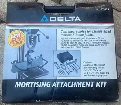 Delta 17-924 Woodworking Mortising Attachment W/ Chisel And Bit Set • $194.95