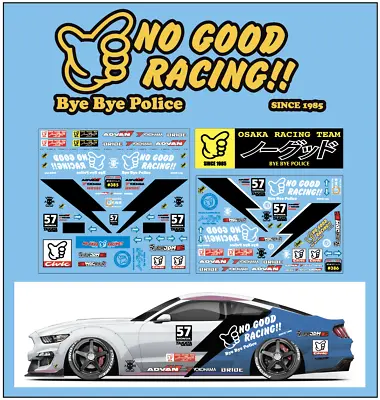 1x NO GOOD Racing Water Slide Decal 1/24 - 1/28 RC Model Dicast Hot!!! #385-386 • $9.99