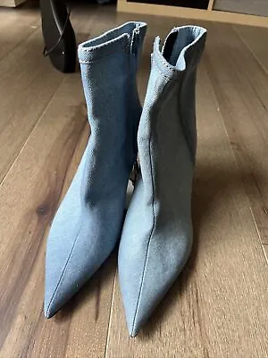 Zara Denim Light Blue Denim Ankle Boots(Size 37/6.5 NWT) • $69