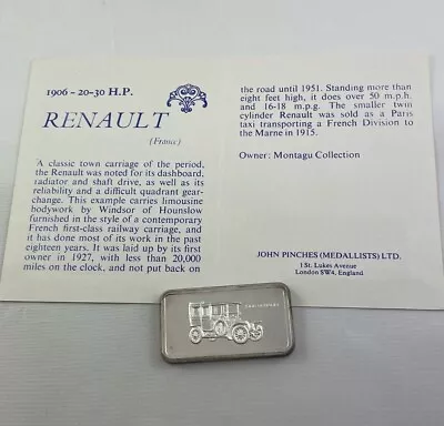 £79.32 • Buy 1906 20-30 H.P. Renault (France) - Lord Montagu Collection Of Great Car Ingots