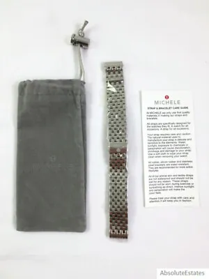 NEW Michele Deco II 18mm Silver Stainless Steel Watch Bracelet MS18EL235009 • $249.99