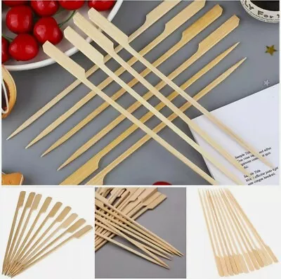 £0.99 • Buy Bamboo BBQ Cocktail Skewers Kebab Fruit Oven Cooking Grill Sticks Skewer 18cm