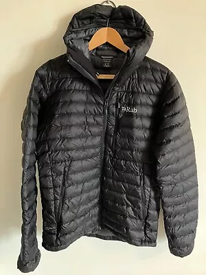 Rab Men’s Microlight Alpine Down Jacket Hooded Black Medium (NEVER WORN/MINT) • £159.99