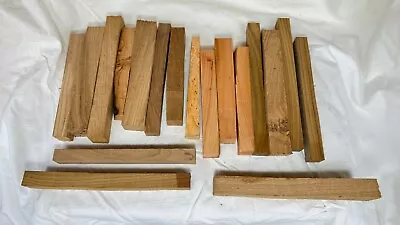 18x WOOD TURNING PEN BLANKS. Yew Brown Oak Laburnum Walnut Sweet Chestnut • £9