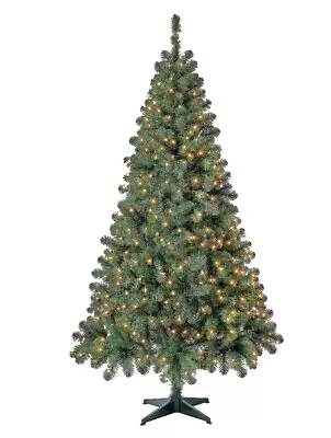 6.5ft Pre-Lit Madison Pine Christmas Tree By Holiday Time: Clear Lights • $60
