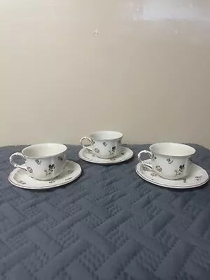 3 Villeroy & Boch 'Petite Fleur' Porcelain Cup And Saucer Sets • $25