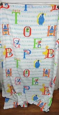 Muppets Sesame Street Flat Sheet 66  X 88  Standard Pillow Case Cover Alphabet • £22.15