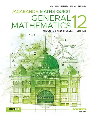 NEW BOOK Jacaranda Maths Quest 12 General Mathematics VCE Units 3 And 4 7e Learn • $110.66