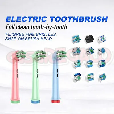 4x Toothbrush Heads Compatible With Oral B Braun Models Replacement Brush • $3.95