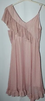 £4.49 • Buy ASOS Ladies Pink Mid Calf Length Asymmetrical Dress Uk Size 12