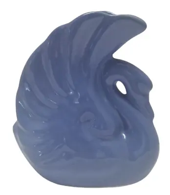 Rare VINTAGE Alamo Pottery Blue Swan Vase Planter • $30