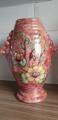 Kensington Ware Art Deco Floral Pink Lustre Ware Vase. Water Lily Pattern • £15