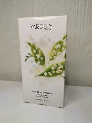 Yardley Lily Of The Valley Luxury  Soap Set 3x100g Christmas Gift For Her • £7.99