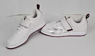 Men's Adidas Powerlift 4 Weightlifting Shoes Sz 11.5 GZ5874 White Maroon (READ) • $65