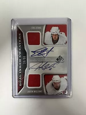STAAL / WILLIAMS - 2006 SP Game Used Dual Inked Sweaters Auto #IS2-SW 20/50 • $29.99