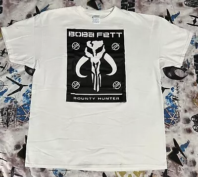 Star Wars Boba Fett Mythosaur Skull White XL T-Shirt Mandalorian • $0.99